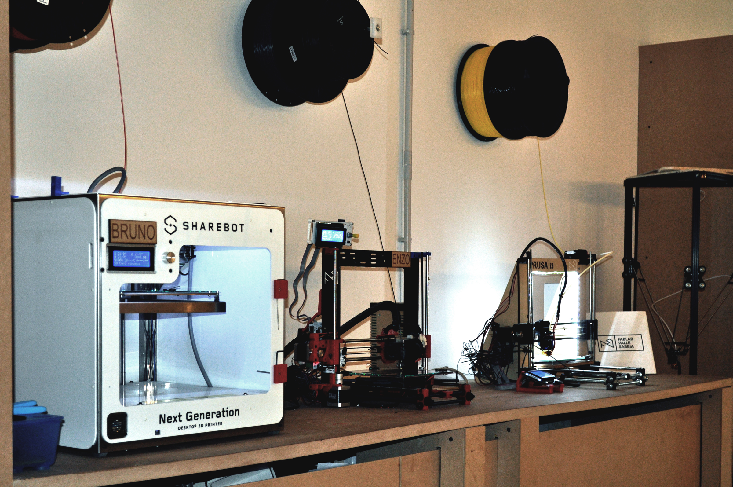 Stampanti 3D del Fablab Valle Sabbia